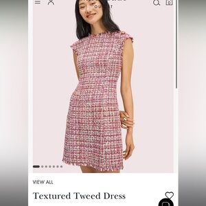 Kate Spade Pink and White Tweed Mini Dress